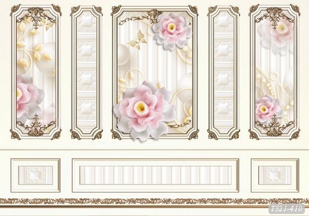 Tranh dán tường khung phào chỉ   T321-410